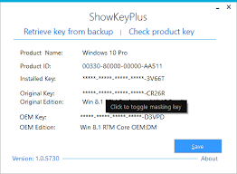 I think I accidentally deleted my windows 10 pro license key. How can I retrieve it?